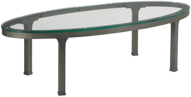 Hammary® Ala Carte Clear Coffee Table with Earthtone Base-0