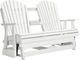 Signature Design by Ashley® Hyland Wave White Plastic Outdoor Glider Loveseat-0