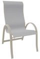 Telescope Casual Aruba Abalone/Desert Aluminum/Fabric Outdoor Sling Supreme Stacking Arm Chair-0