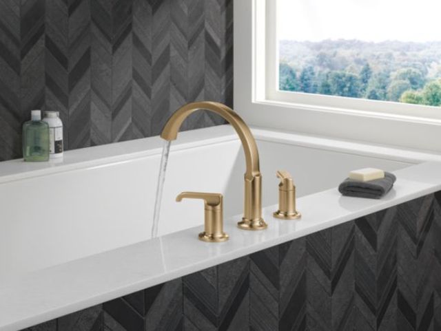 Delta Tetra® Lumicoat® Champagne Bronze Roman Tub Trim-1