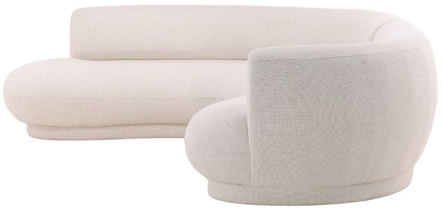 Dovetail Furniture Lake 2-Piece Frio Cream Left-Arm Facing Sofa Sectional and Chaise-2