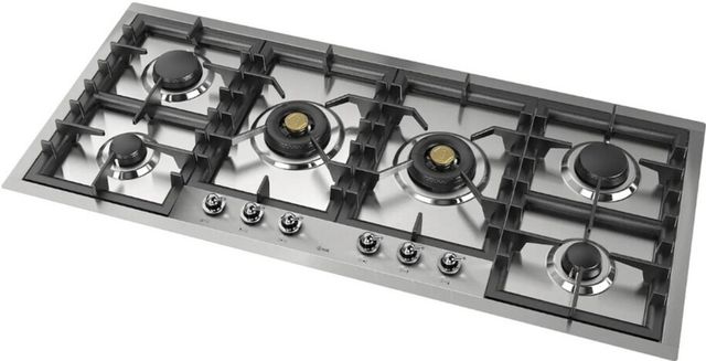 Ilve Nostalgie II 48” Stainless Steel Gas Cooktop with 6 Burners-2