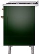 Ilve® Nostalgie II Series 48" Emerald Green Pro Style Dual Fuel Range-4