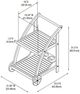 Linon Catalan Acorn Wooden Outdoor Trolley-2