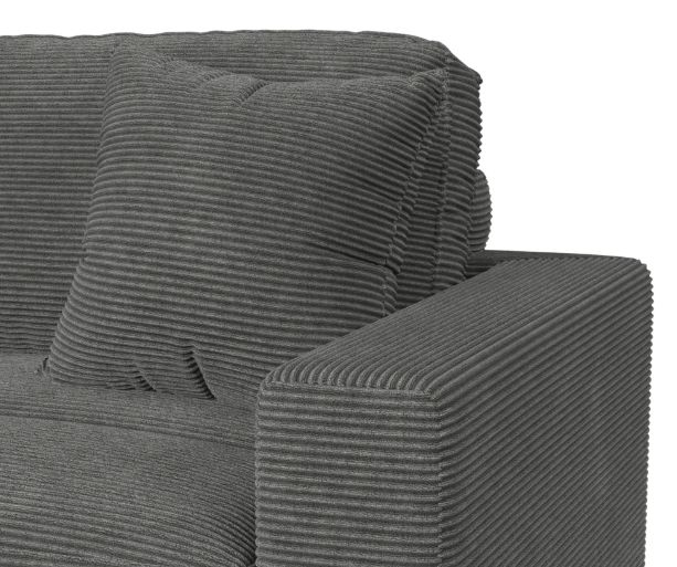 Elements International Arizona 3-Piece Steno Charcoal Modular Sectional and Left-Arm Facing Chaise-4
