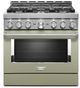 KitchenAid® 36" Avocado Cream Smart Pro Style Gas Range-0