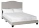 Bernards Darcy Beige Upholstered King Panel Bed in a Box-0
