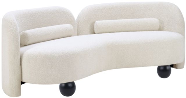Meridian Furniture Daphne Cream Boucle Fabric Sofa-1