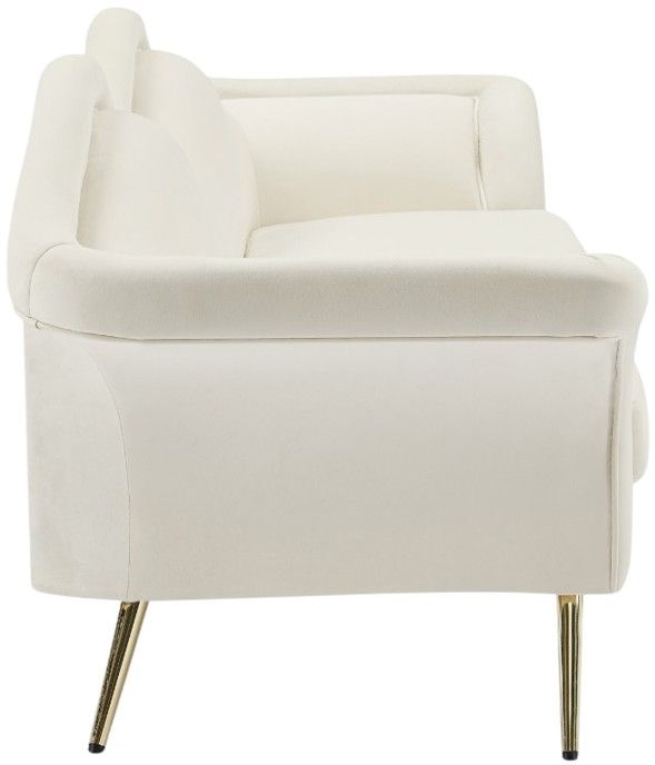 Meridian Furniture Lips Cream Upholstered Sofa-3