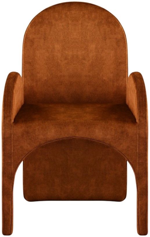 Meridian Furniture Summer Cognac Upholstered Dining Arm Chair-3