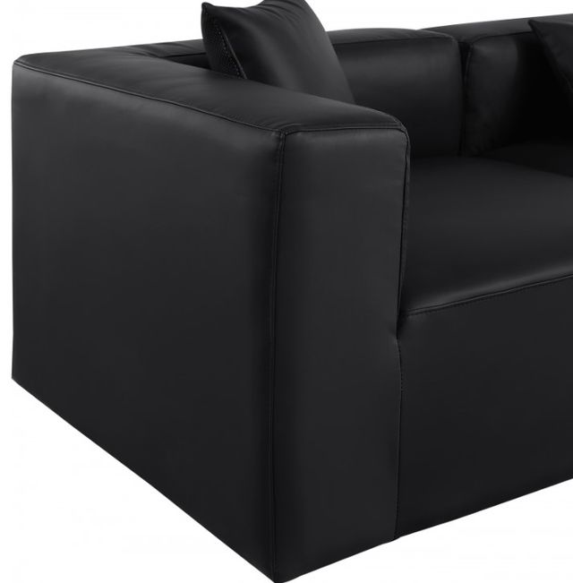 Meridian Furniture Cube 3-Piece Black Vegan Leather Modular Sofa-4