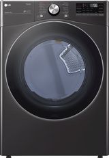 LG 7.4 Cu. Ft. Black Steel Front Load Wi-Fi Enabled Gas Dryer with TurboSteam™ and Built-In Intelligence