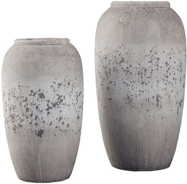 Signature Design by Ashley® Dimitra 2-Piece Brown/Cream Vase Set-0