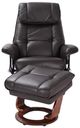 BenchMaster Euro Line Ventura II Kona Brown Chair and Ottoman Set-1
