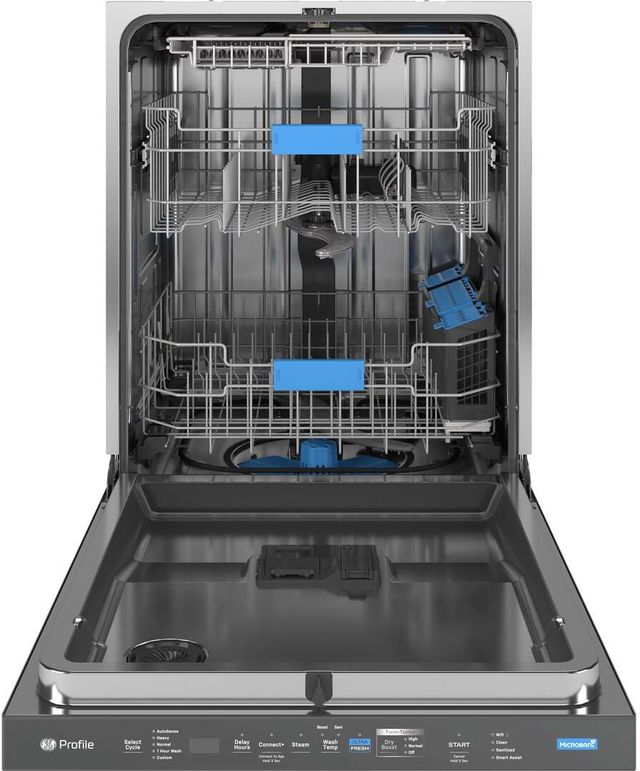 GE Profile™ 24" Black Stainless Steel Built In Top Control Dishwasher-1