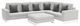 Zuo® Modern Corona Del Mar 4-Piece Gray Outdoor Fabric Modular Sectional-0