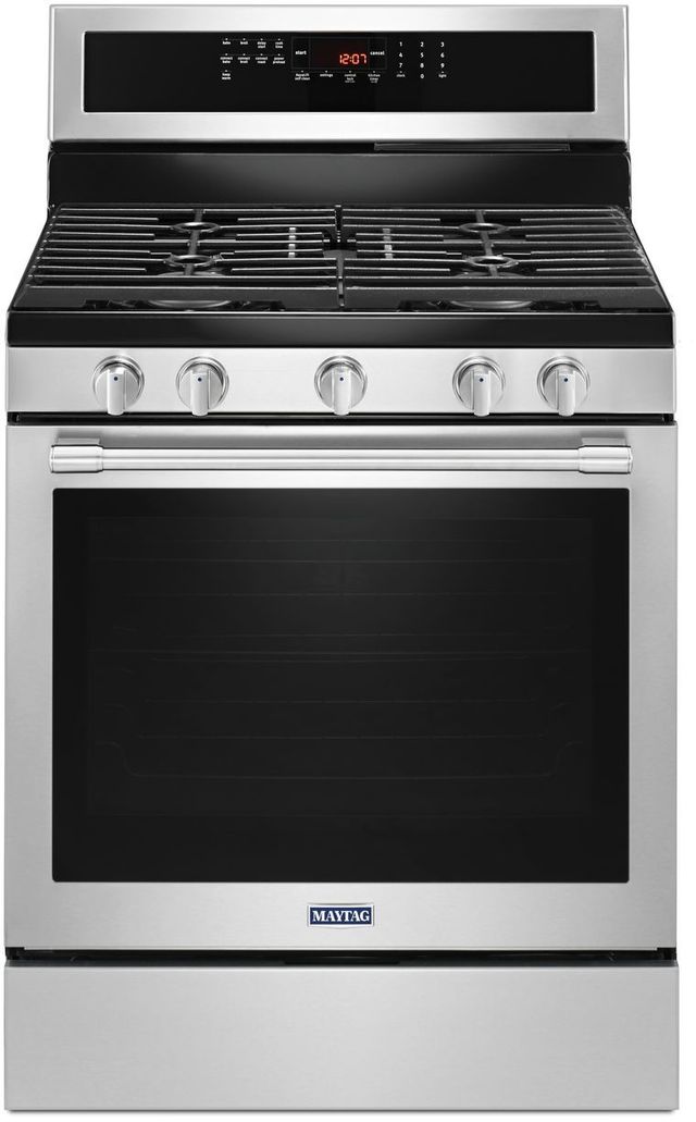 Maytag® 30" Fingerprint Resistant Stainless-Steel Freestanding Gas Range-0