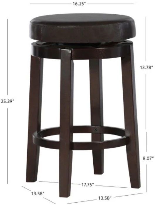 Linon Maya Brown Counter Stool-2
