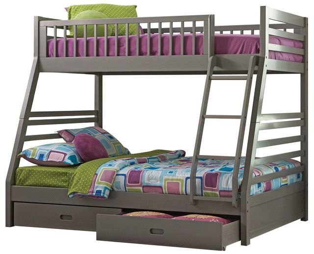 Coaster® Ashton Grey Twin/Full Youth Bunk Bed-0