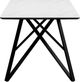 Emerald Home Trista Marbled White Dining Table with Black Legs-4