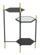 Zuo® Modern William Glass Top Two Tier Side Table with Black Framework -1