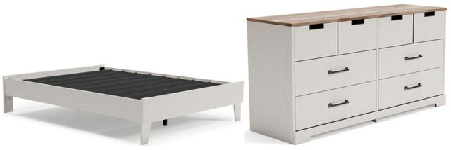 Signature Design by Ashley® Vaibryn 2-Piece White Full Platform Bed Set-0