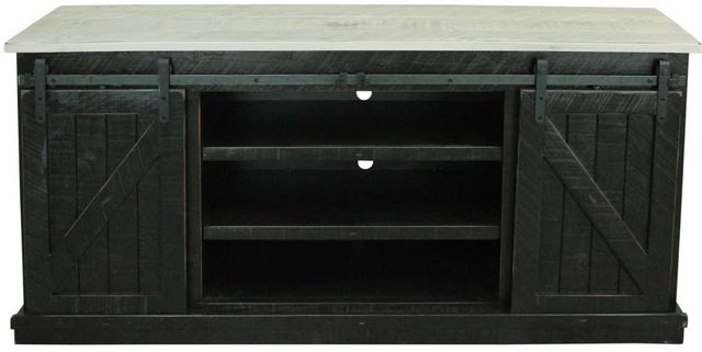 American Heartland Manufacturing Rustic Two Tone 68" Provincial TV Stand-1