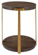 Uttermost® Palisade Walnut Side Table with Antique Gold Frame-4