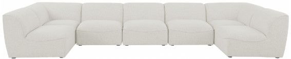 Meridian Furniture Miramar 7-Piece Cream Modular Sectional-1