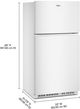 Whirlpool® 33" 21.3 Cu. Ft. White Top Freezer Refrigerator with Total Coverage Cooling-5