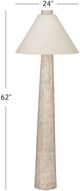 Bassett Mirror Butler Textured Cream Floor Lamp-3