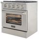 Kucht Professional KDF Series 30" Stainless Steel Pro Style Dual Fuel Range-4