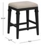 HH2 Home Arabella Wire Brush Black Backless Counter Stool-1