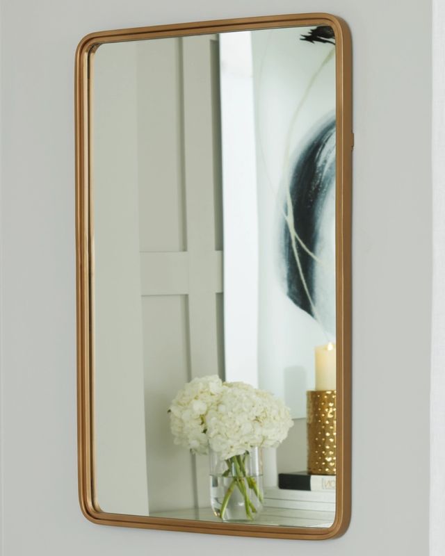 Signature Design by Ashley® Brocky Gold Rectangular Accent Mirror-3