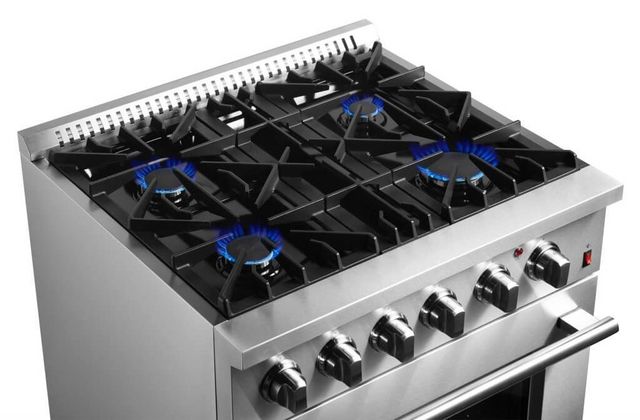 FORNO® Marco 30" Stainless Steel Pro Style Dual Fuel Range-8