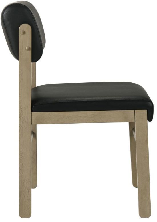 Coaster® Kehoe 2-Piece Black/Natural Oak Dining Side Chair Set-4
