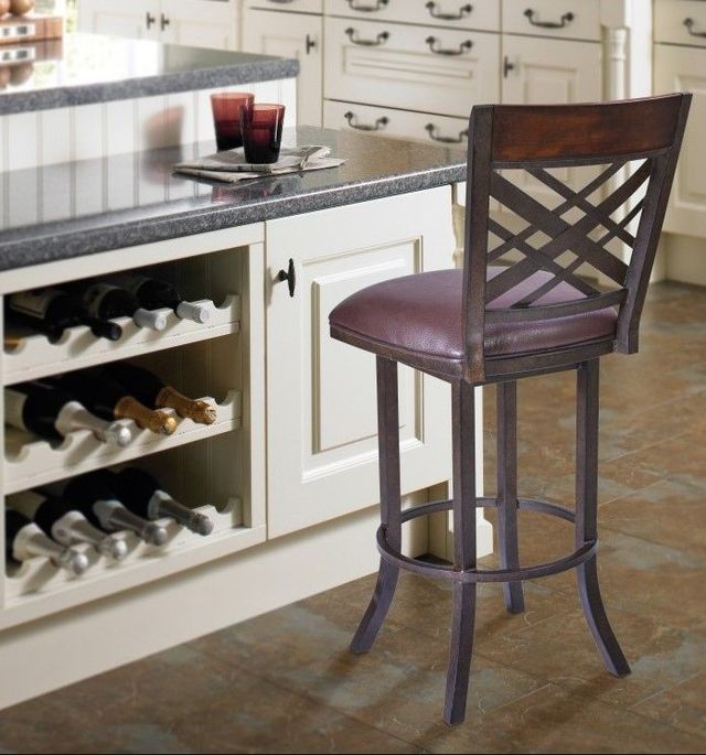 Armen Living Tahiti Auburn Bay/Brown Bar Stool-2