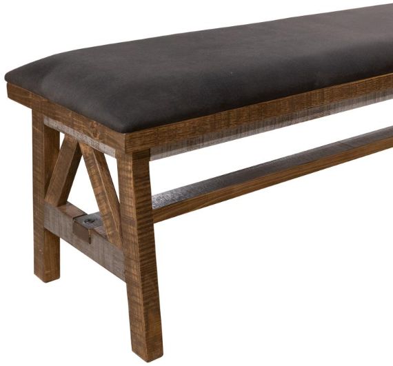 International Furniture Direct Loft Brown/Gray Bench-1