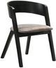 Armen Living Jackie 2-Piece Black/Brown Dining Arm Chair Set-2