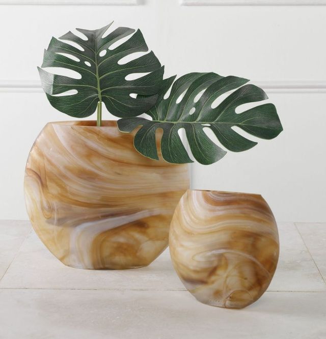 Uttermost® Fusion 2-Piece Caramel Vase Set-1