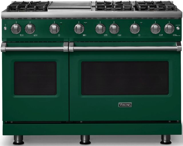Viking® 5 Series 48" Ivy Pro Style Gas (LP) Range with Polished Chrome Trim-0