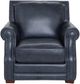 Futura Leather Delta Blue/Espresso Chair-1