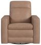 Flexsteel® Dutch Desert Leather Power Swivel Gliding Recliner with Power Headrest and Lumbar-3