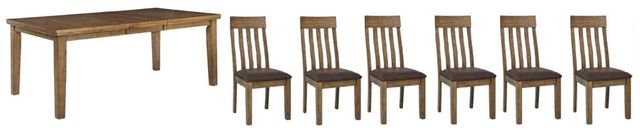 Signature Design by Ashley® Urbinforte 7-Piece Brown/Light Brown Extension Dining Table Set-0