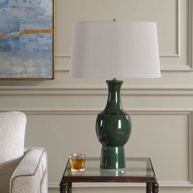 Uttermost® Tennille Deep Green Table Lamp-1