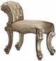 ACME Furniture Vendome Bone/Gold Patina Vanity Stool-0