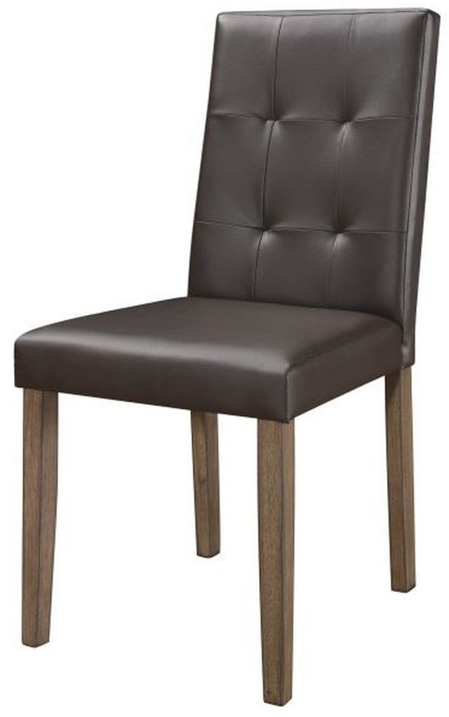 Mazin Furniture Ahmet Walnut Side Chair-2