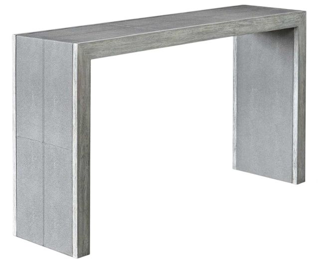 Uttermost® Aerina Light Gray Console Table with Aged White Accents-0