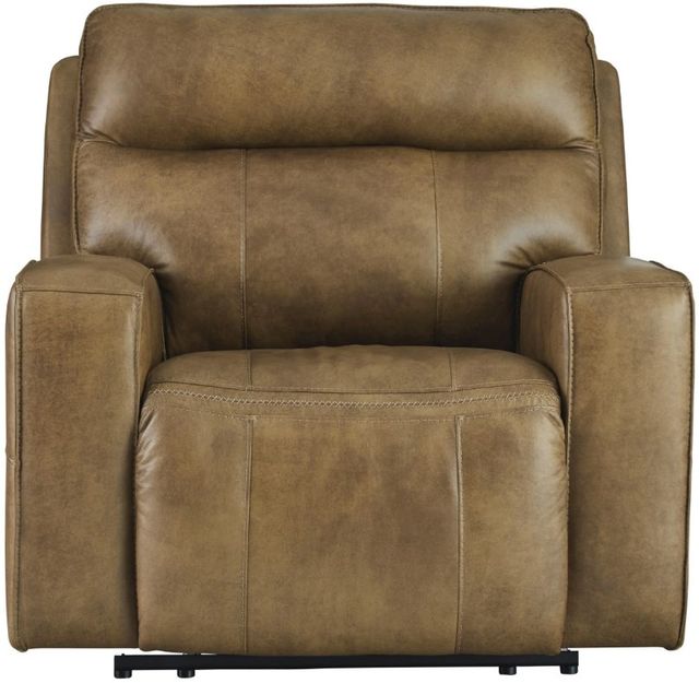 Signature Design by Ashley® Game Plan Caramel Oversized Recliner-2