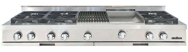 Capital Cooking™ Capital Chef 60" Stainless Steel Sealed Burner Gas Rangetop with Grill and Griddle-0
